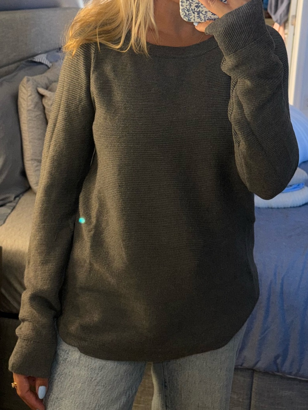 Sweaterworks Charcoal Gray Knit Crewneck Pullover